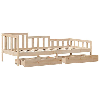 Válenda Se Zásuvkami 80 X 200 Cm Masivní Borovice