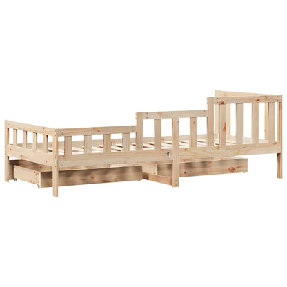 Válenda Se Zásuvkami 80 X 200 Cm Masivní Borovice