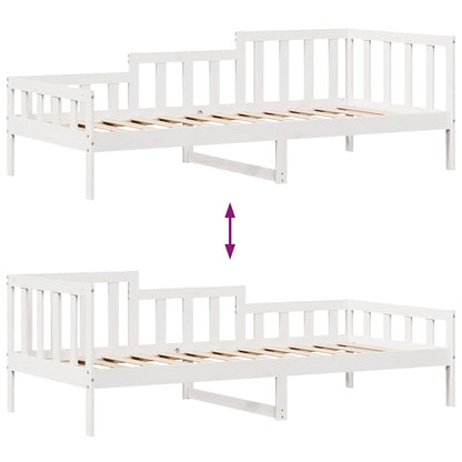 Válenda Se Zásuvkami Bílá 90 X 200 Cm Masivní Borovice