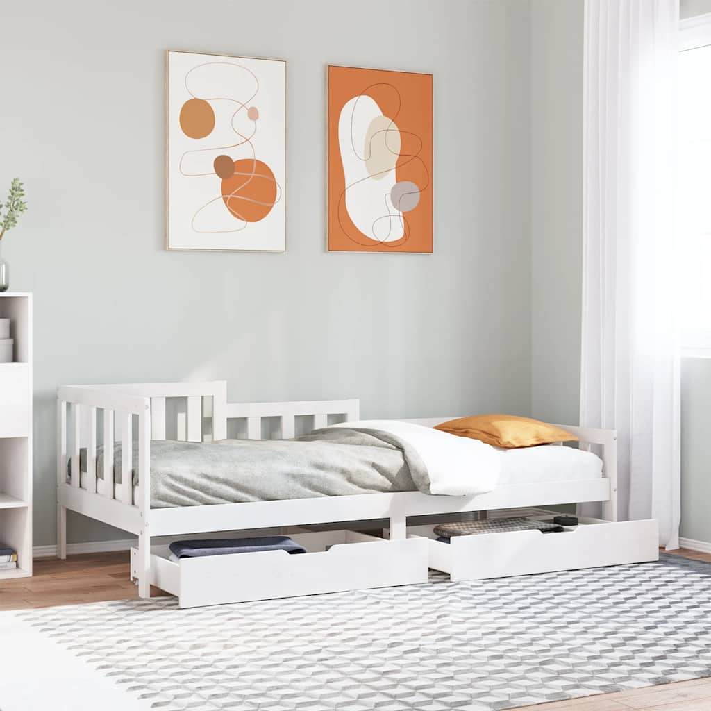 Válenda Se Zásuvkami 90 X 190 Cm Masivní Borovice