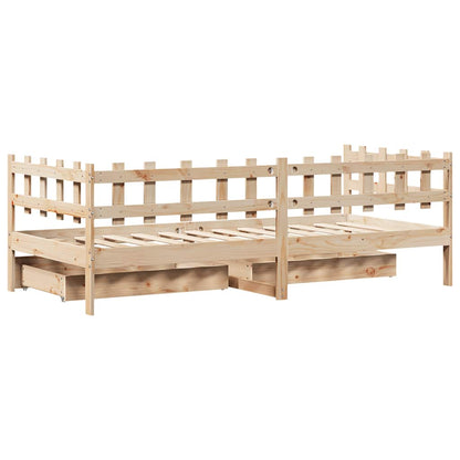 Válenda Se Zásuvkami 80 X 200 Cm Masivní Borovice