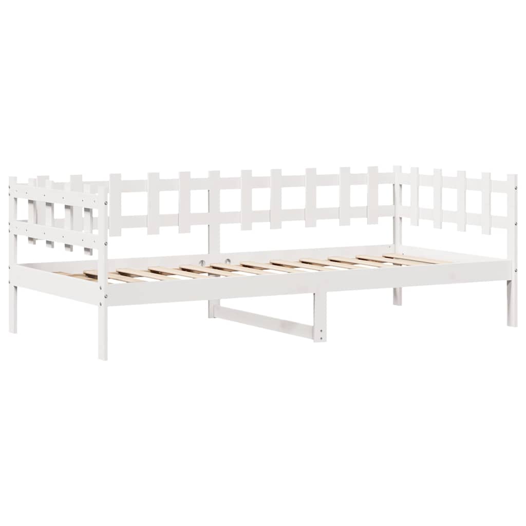 Válenda Se Zásuvkami Bílá 80 X 200 Cm Masivní Borovice