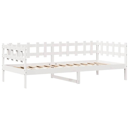 Válenda Se Zásuvkami Bílá 80 X 200 Cm Masivní Borovice