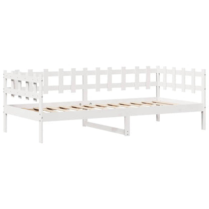 Válenda Se Zásuvkami Bílá 90 X 190 Cm Masivní Borovice