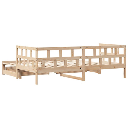 Válenda S Přistýlkou A Zásuvkami Bez Matrace 90X200 Cm Černá