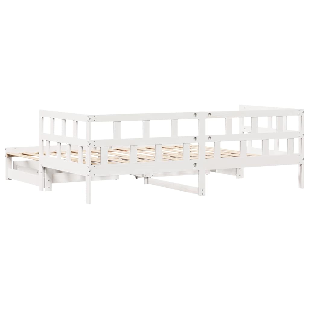 Válenda S Přistýlkou A Zásuvkami Bez Matrace Bílá 90X200 Cm