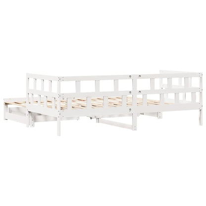 Válenda S Přistýlkou A Zásuvkami Bez Matrace Bílá 90X200 Cm