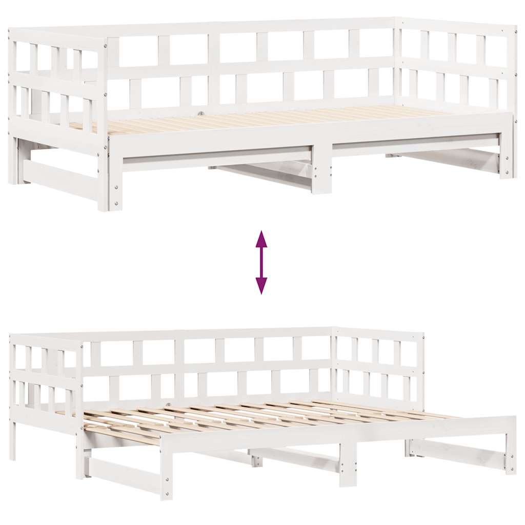Válenda S Přistýlkou A Zásuvkami Bez Matrace Bílá 90X200 Cm