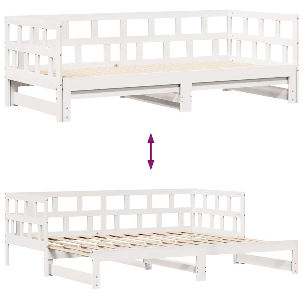 Válenda S Přistýlkou A Zásuvkami Bez Matrace Bílá 90X200 Cm