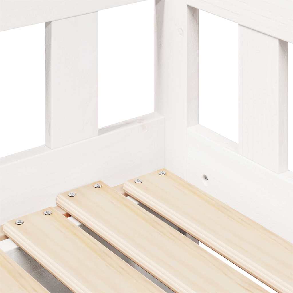 Válenda S Přistýlkou A Zásuvkami Bez Matrace Bílá 90X200 Cm