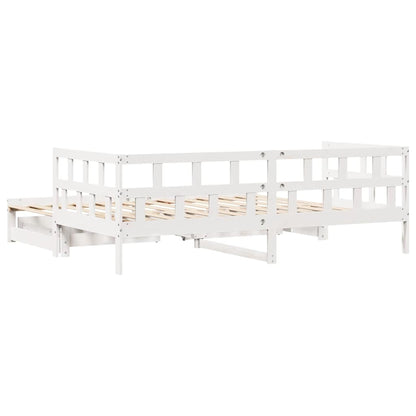 Válenda S Přistýlkou A Zásuvkami Bez Matrace Bílá 80X200 Cm