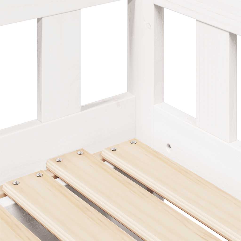 Válenda S Přistýlkou A Zásuvkami Bez Matrace Bílá 80X200 Cm