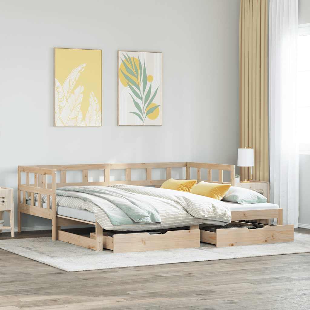 Válenda S Přistýlkou A Zásuvkami Bez Matrace 90X190 Cm