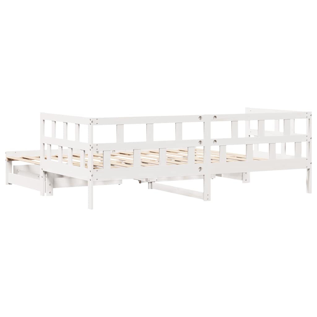 Válenda S Přistýlkou A Zásuvkami Bez Matrace Bílá 90X190 Cm