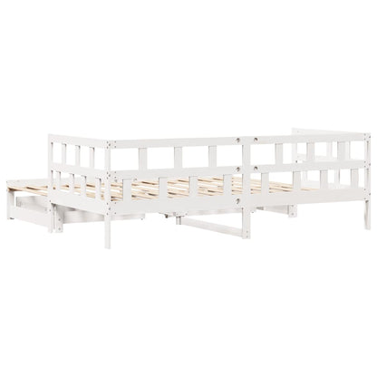 Válenda S Přistýlkou A Zásuvkami Bez Matrace Bílá 90X190 Cm