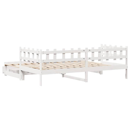 Válenda S Přistýlkou A Zásuvkami Bez Matrace Bílá 90X200 Cm