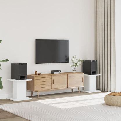 Stojany Na Reproduktory 2 Ks Černé Kompozitní Dřevo