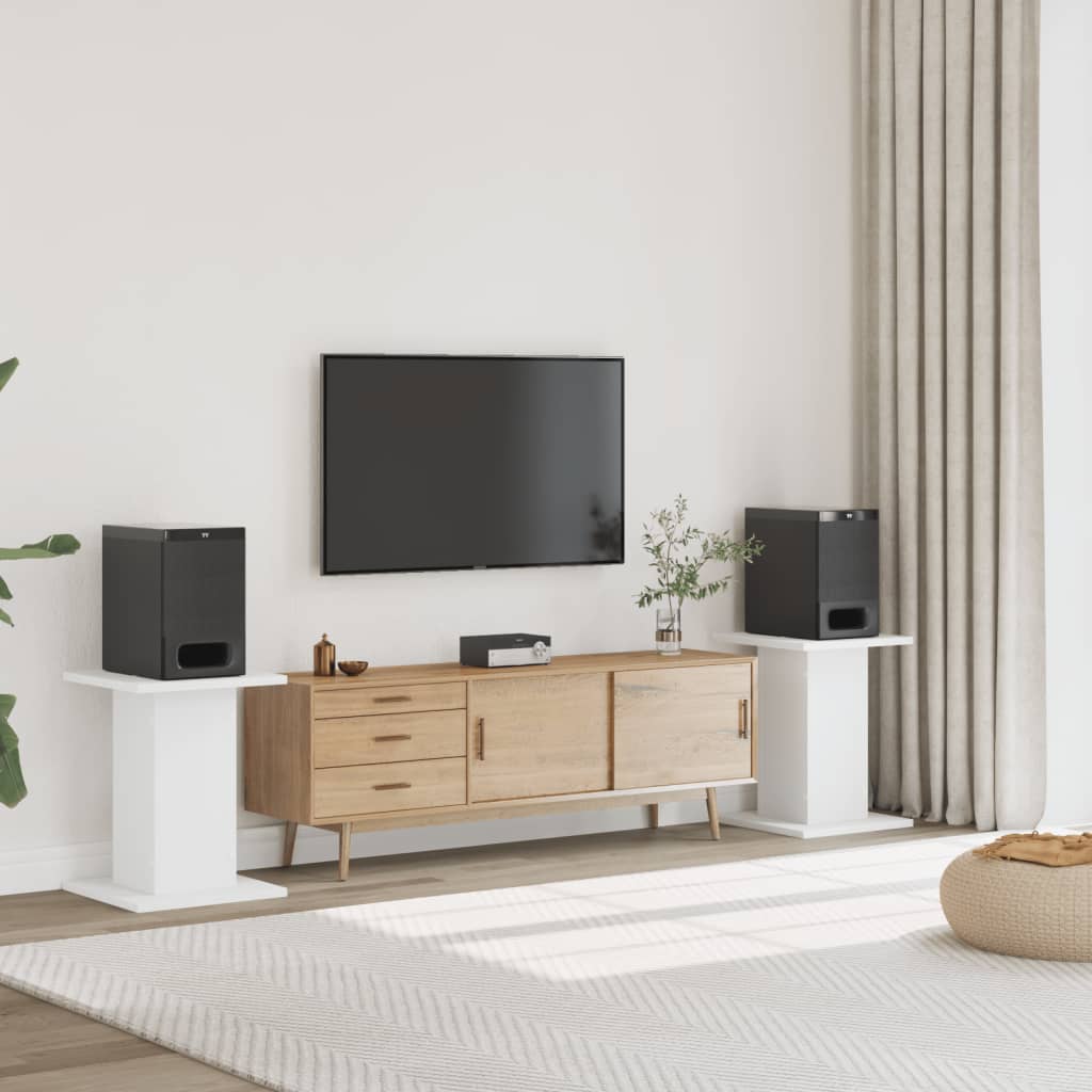 Stojany Na Reproduktory 2 Ks Černé Kompozitní Dřevo