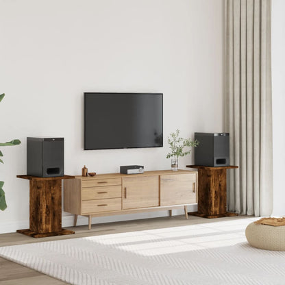 Stojany Na Reproduktory 2 Ks Černé Kompozitní Dřevo