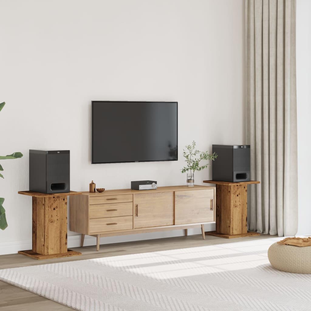 Stojany Na Reproduktory 2 Ks Černé Kompozitní Dřevo