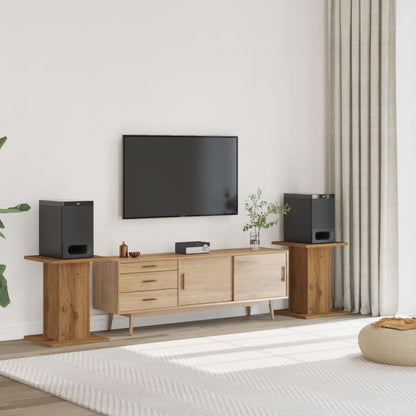 Stojany Na Reproduktory 2 Ks Černé Kompozitní Dřevo