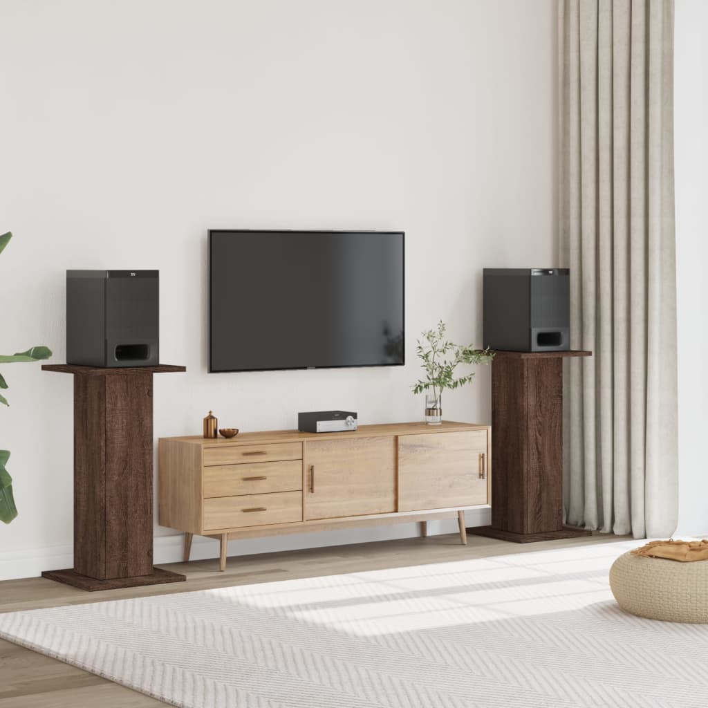 Stojany Na Reproduktory 2 Ks Černé Kompozitní Dřevo