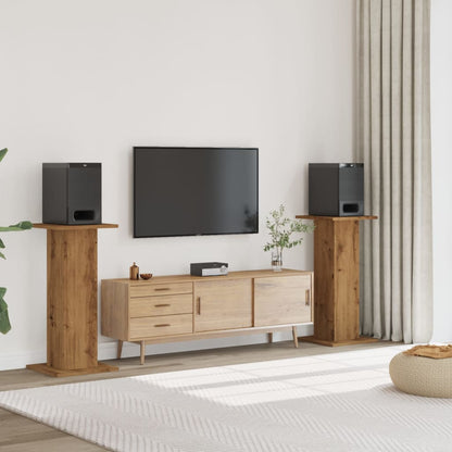 Stojany Na Reproduktory 2 Ks Černé Kompozitní Dřevo