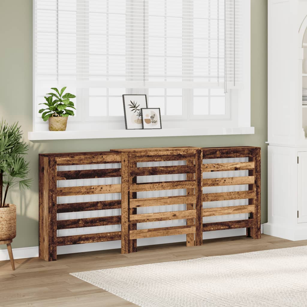 Kryt Na Radiátor Old Wood 205 X 21,5 X 83,5 Cm Kompozitní Dřevo Staré Dřevo