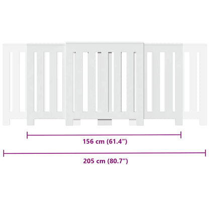 Kryt Na Radiátor Bílý 205 X 21,5 X 83,5 Cm Kompozitní Dřevo Bílá