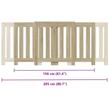 Kryt Na Radiátor 205X21,5X83,5 Cm Kompozitní Dřevo Dub Sonoma