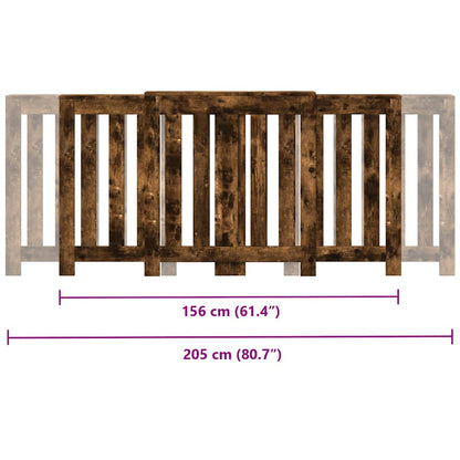 Kryt Na Radiátor 205X21,5X83,5 Cm Kompozitní Dřevo Kouřový Dub
