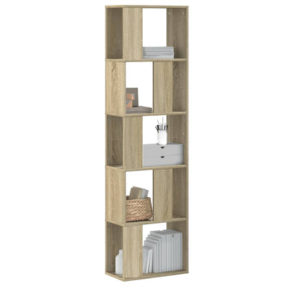 Knihovna 5Patrová 80,5 X 23,5 X 162,5 Cm Kompozitní Dřevo