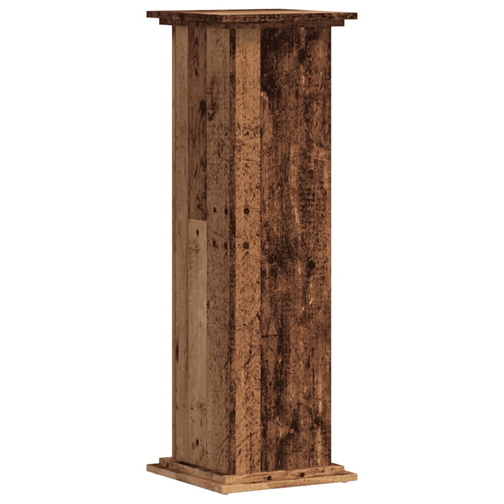 Stojan Na Rostliny Old Wood 33 X 33 X 100 Cm Kompozitní Dřevo