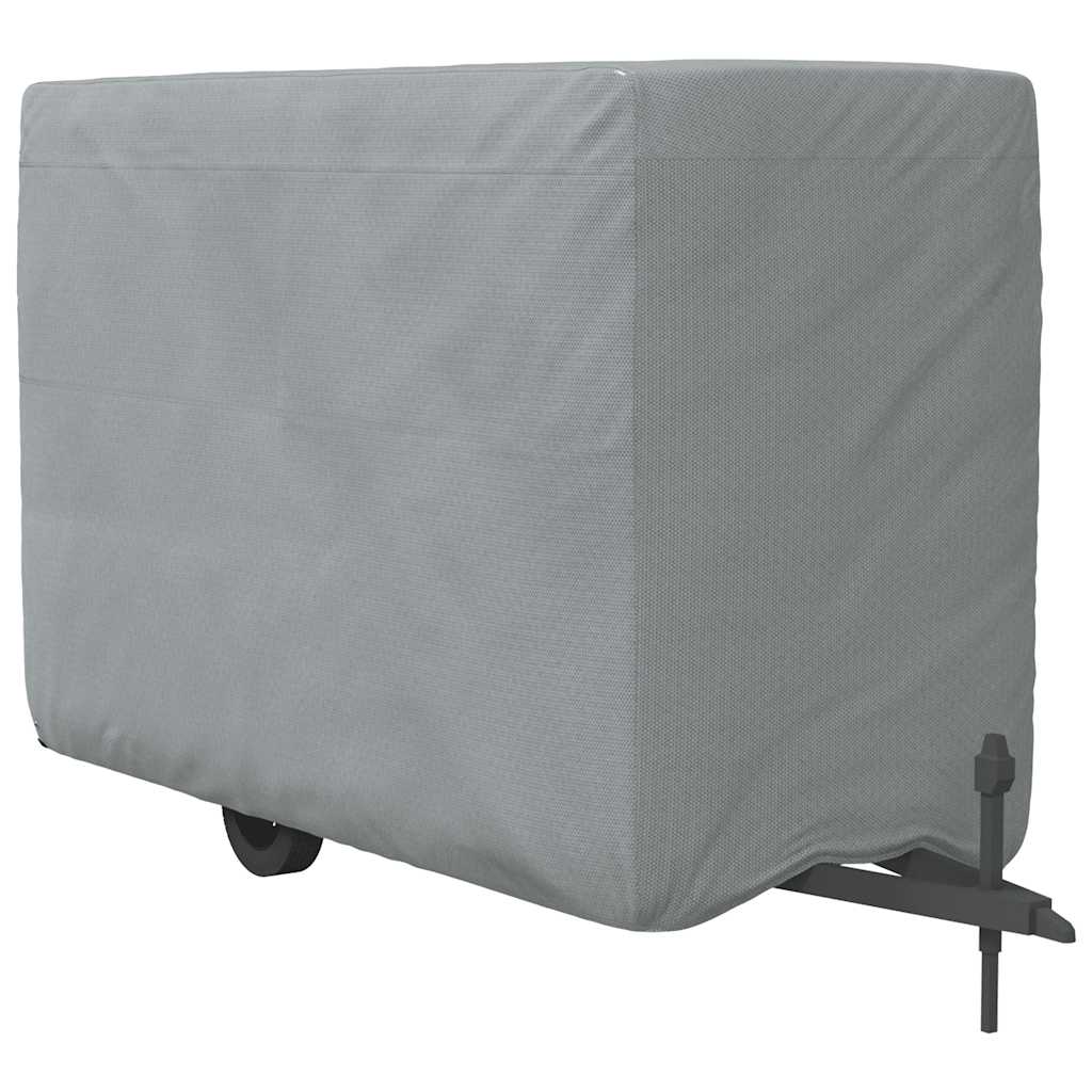 Plachta Pro Přívěs Na Koně Šedá 334X148X230 Cm Netkaná Textilie