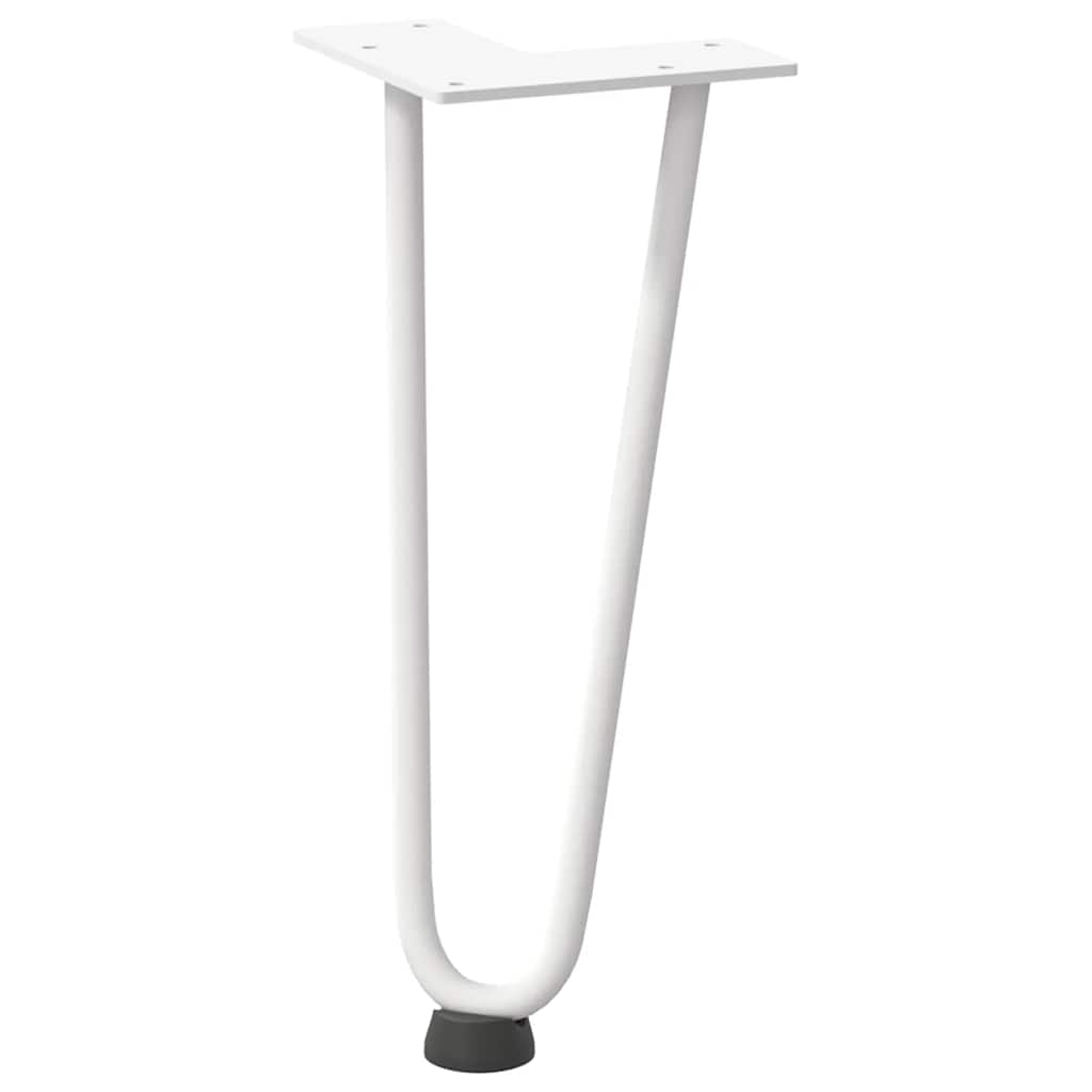 Nohy Na Konferenční Stolek Ve Tvaru Vlásenky 4 Ks Bílé 30 Cm Masivní Ocel