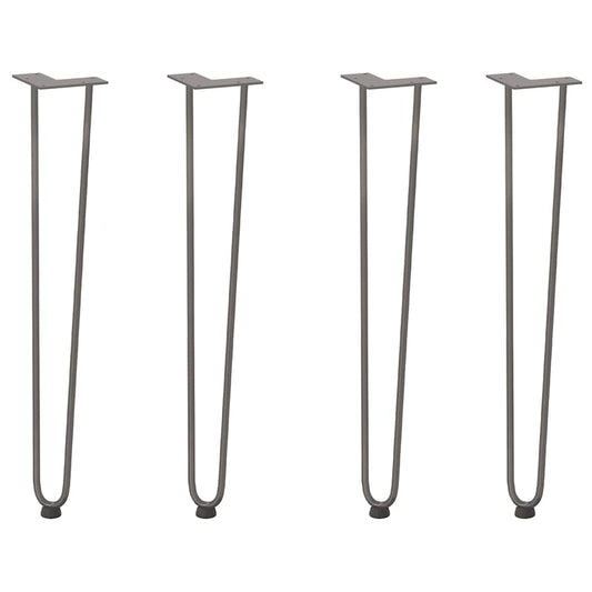 Stolové Nohy Do Vlásenkovými 4 Ks Masivní Oceli Přírodní