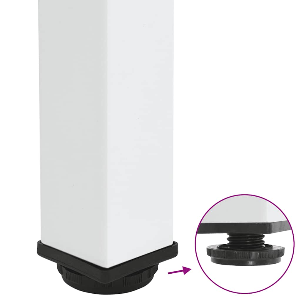 Nohy Konferenčního Stolku 4 Ks Bílé 42-44 Cm Ocel