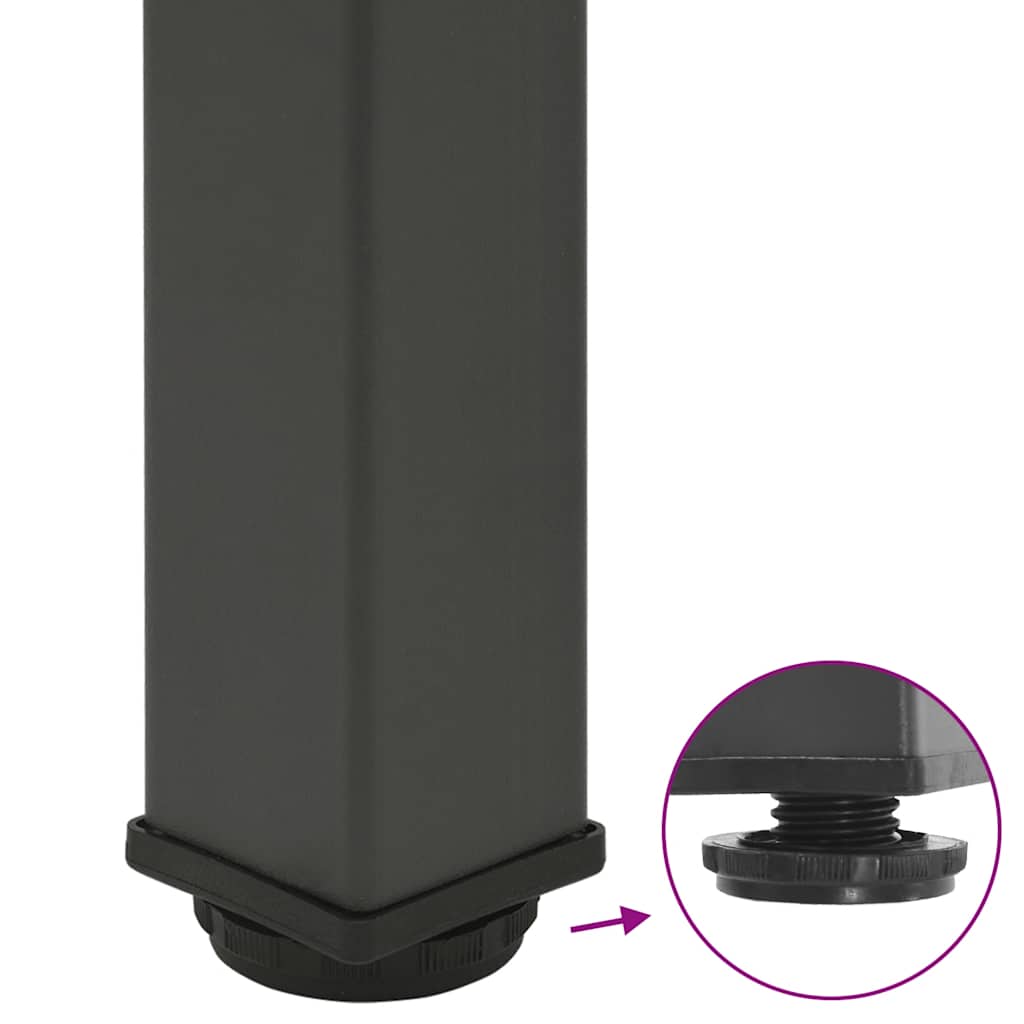 Nohy Konferenčního Stolku 4 Ks Antracitové 42-44 Cm Ocelové