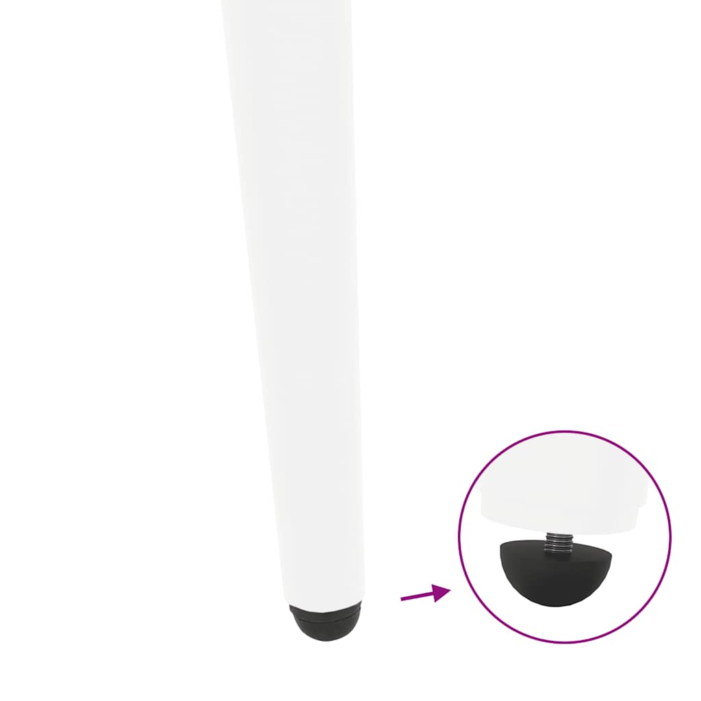 Nohy Konferenčního Stolku Kuželového Tvaru 4 Ks Bílé 42-43 Cm Ocelové