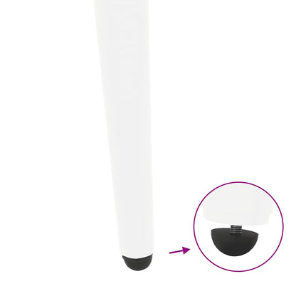 Nohy Konferenčního Stolku Kuželového Tvaru 4 Ks Bílé 42-43 Cm Ocelové