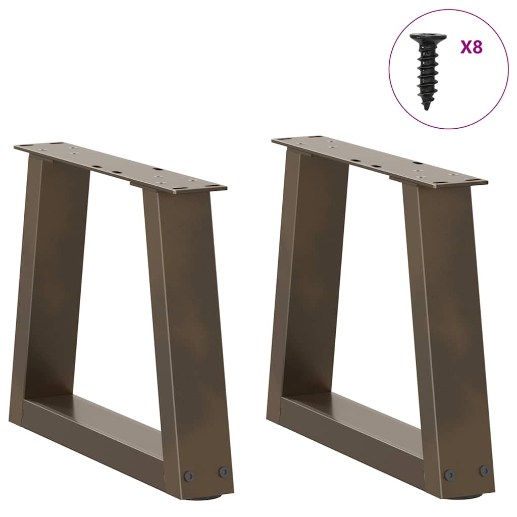 Nohy Konferenčního Stolku Ve Tvaru V, 2 Ks, Ocel, 30 X (30-31,3) Cm, Ocel Přírodní