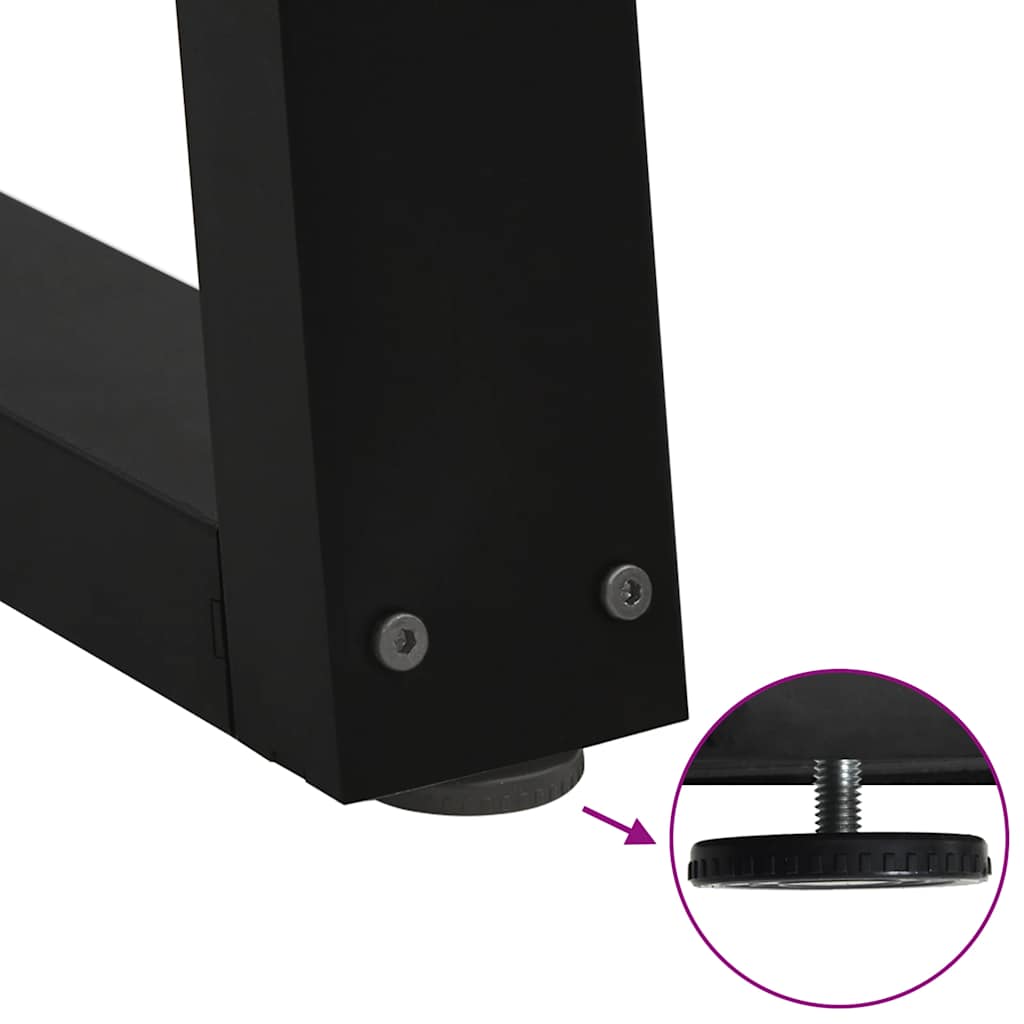 Nohy Jídelní Stolku Ve Tvaru V 2 Ks Černé 40X(30-31,3) Cm Ocel Černá