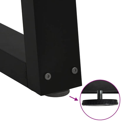 Nohy Jídelní Stolku Ve Tvaru V 2 Ks Černé 40X(30-31,3) Cm Ocel Černá