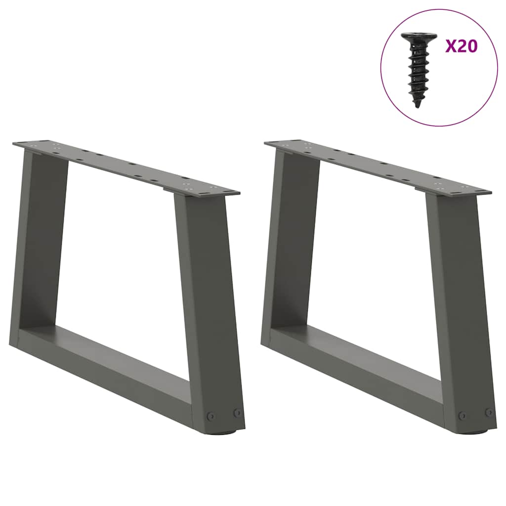 Nohy Jídelní Stolku Ve Tvaru V 2 Ks 50X(30-31,3) Cm Ocel Antracitová