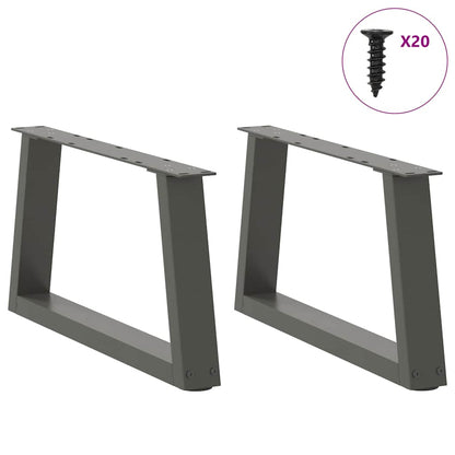 Nohy Jídelní Stolku Ve Tvaru V 2 Ks 50X(30-31,3) Cm Ocel Antracitová