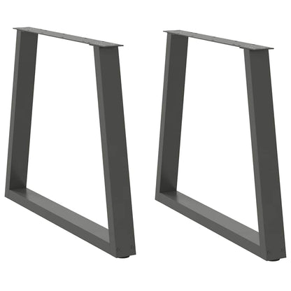 Nohy Jídelní Stolku Ve Tvaru V 2 Ks 50X(30-31,3) Cm Ocel Antracitová