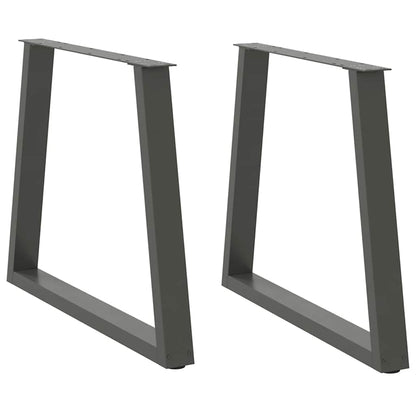 Nohy Jídelní Stolku Ve Tvaru V 2 Ks 50X(30-31,3) Cm Ocel Antracitová