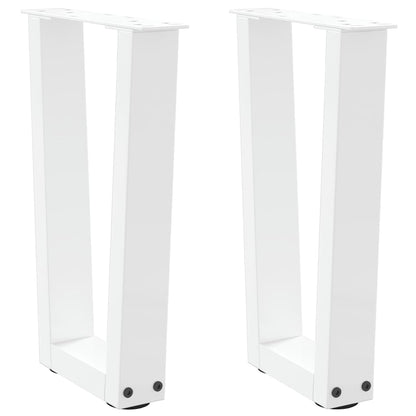 Nohy Jídelního Stolku Ve Tvaru V 3Ks Černé 100X(72-73,3)Cm Ocel