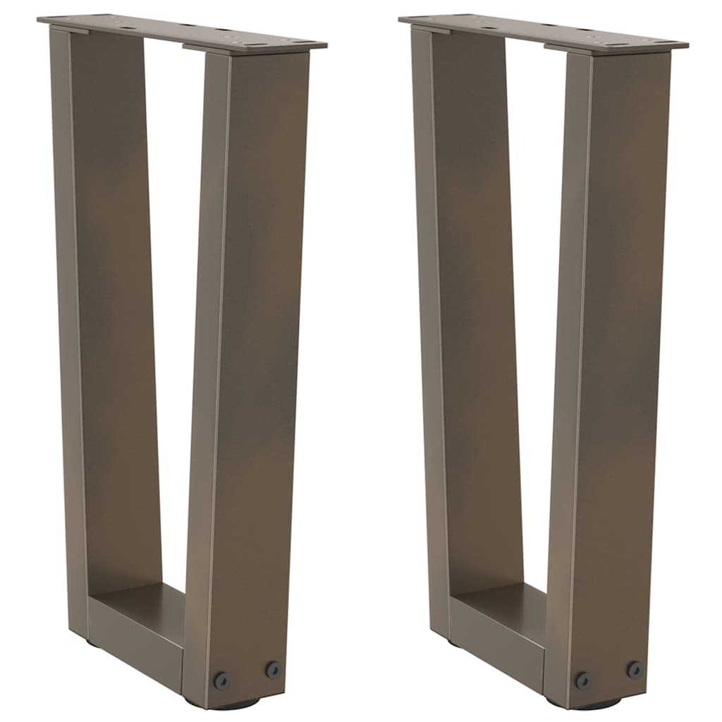 Nohy Jídelního Stolku Ve Tvaru V 3Ks Černé 100X(72-73,3)Cm Ocel