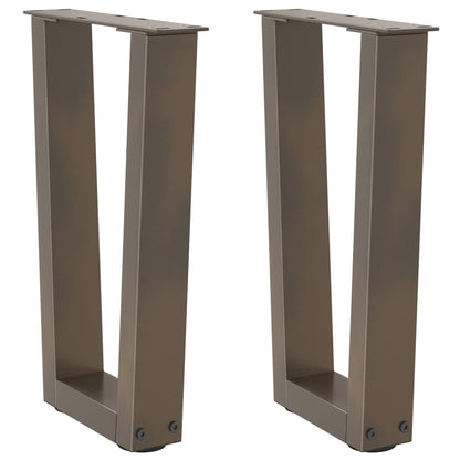 Nohy Jídelního Stolku Ve Tvaru V 3Ks Černé 100X(72-73,3)Cm Ocel